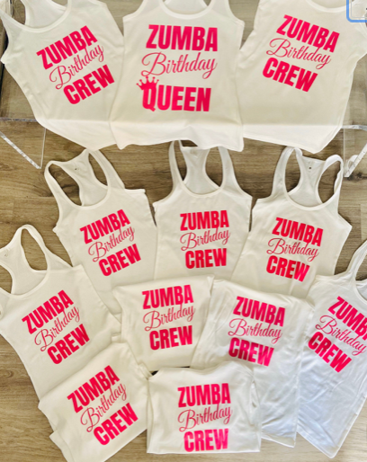 Zumba Birthday Tanks Crew Queen Birthday