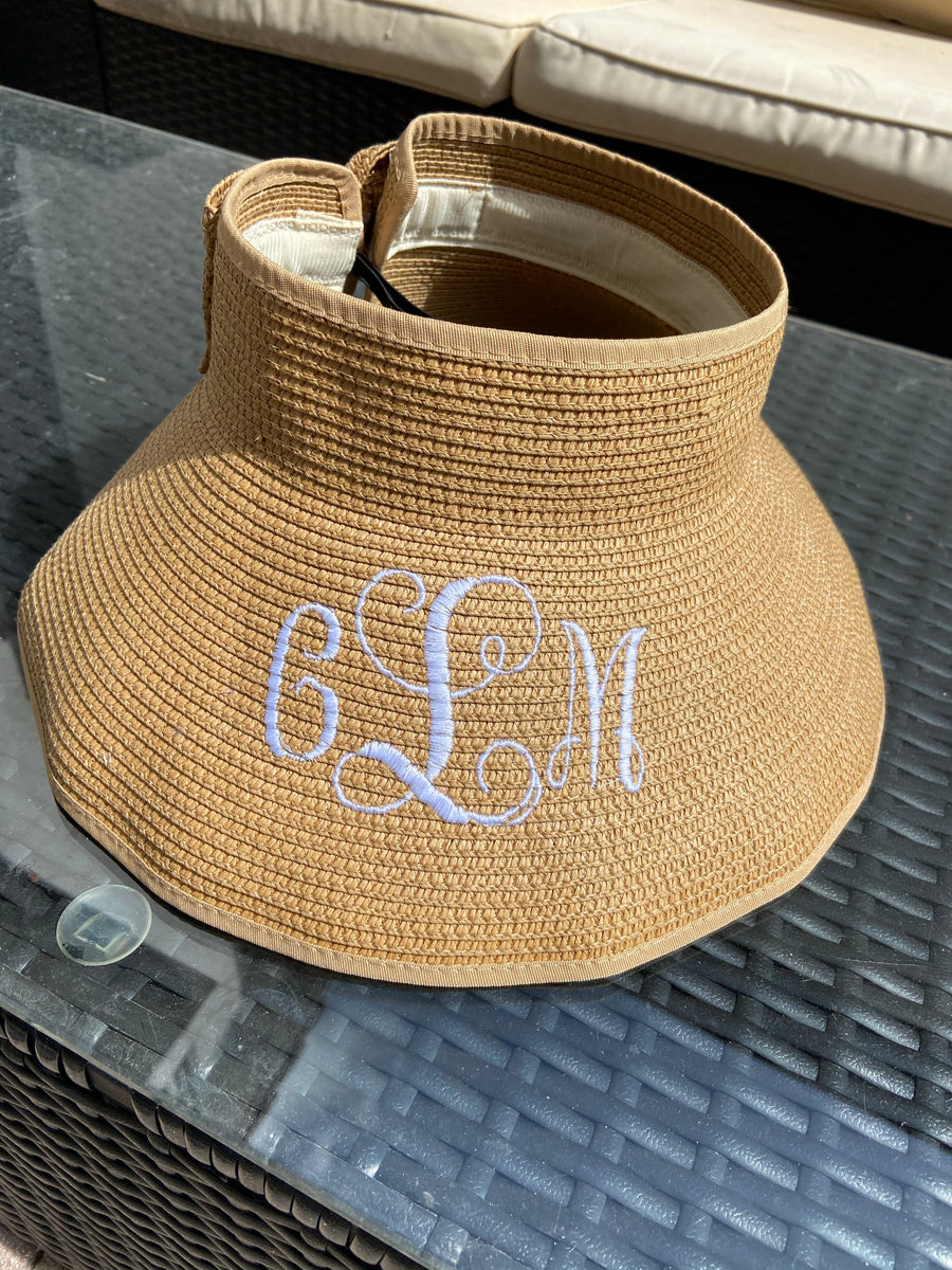 Hat Bow Brim Visor Monogramed Personalized SPF 50 – CreativeWaze