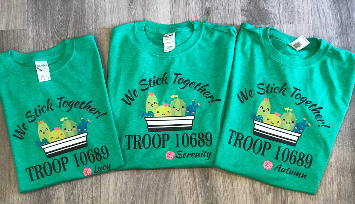 Girl Scout We Stick Together Personalized Troop Shirts