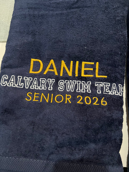 Terry Velour Towels Custom Embroidered