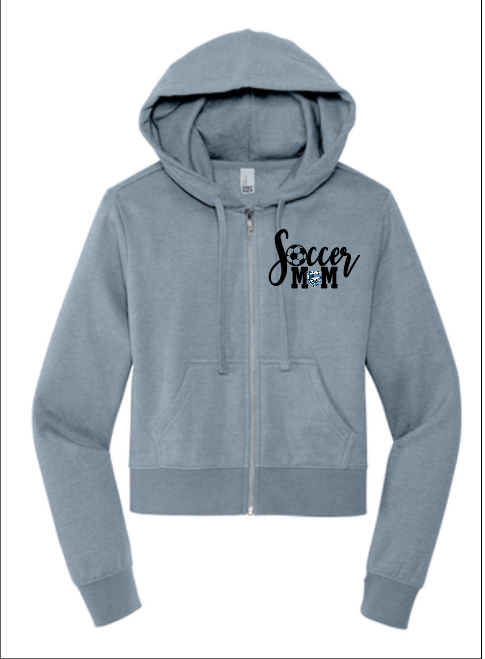 Shark Mom Modest Crop Zip Hoodie