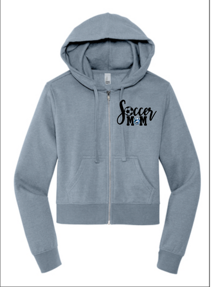 Shark Mom Modest Crop Zip Hoodie