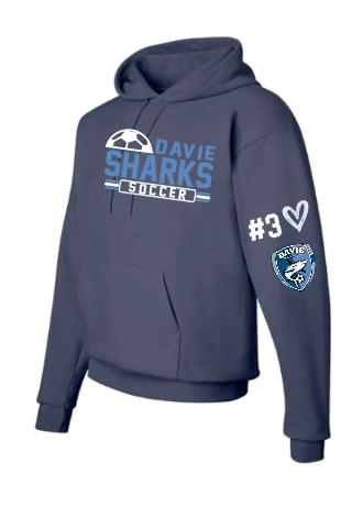 Shark Soccer Hoodie Personalized
