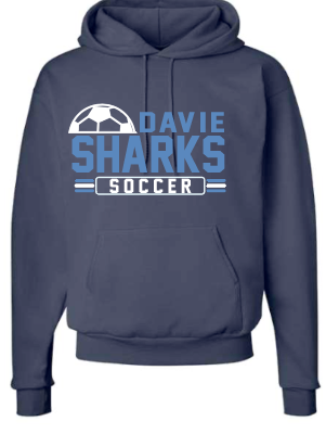 Shark Soccer Hoodie Personalized
