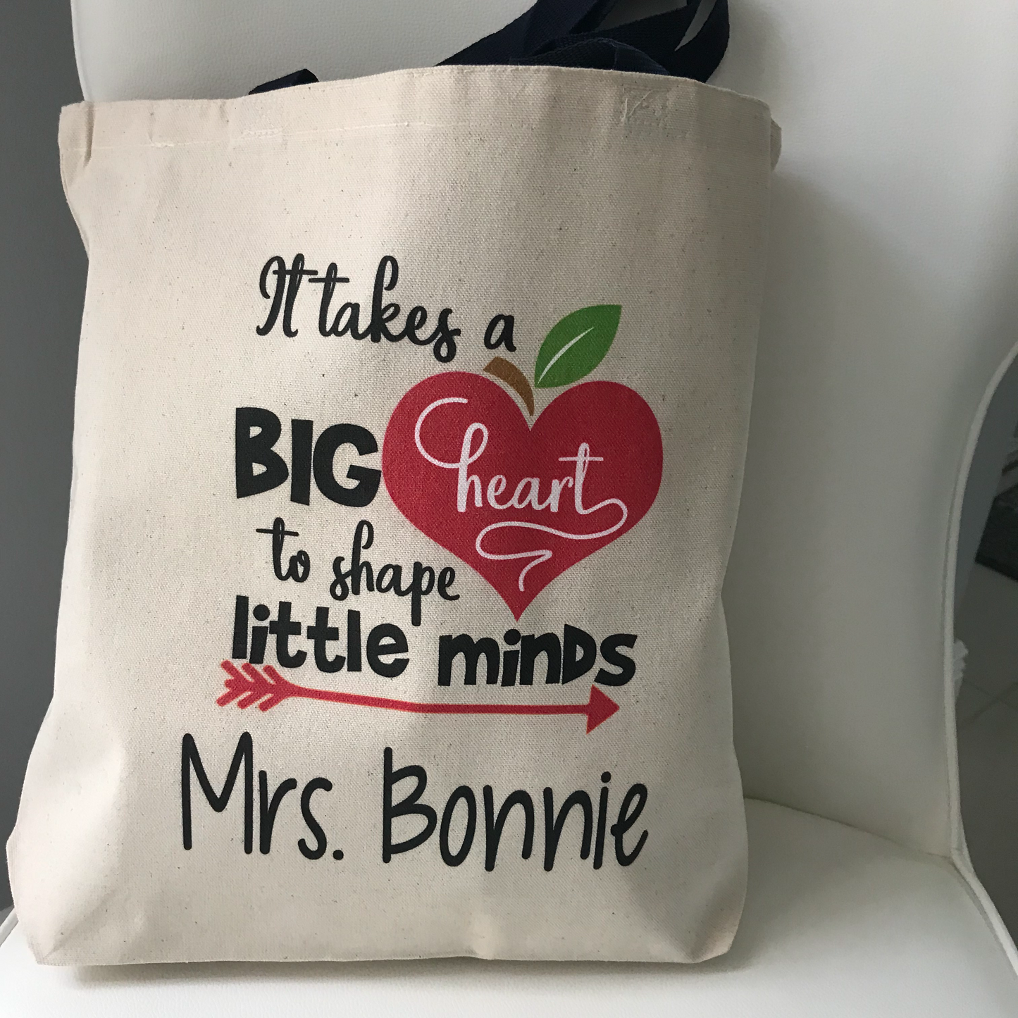 Teacher Tote bag Canvas Personalized Two design options