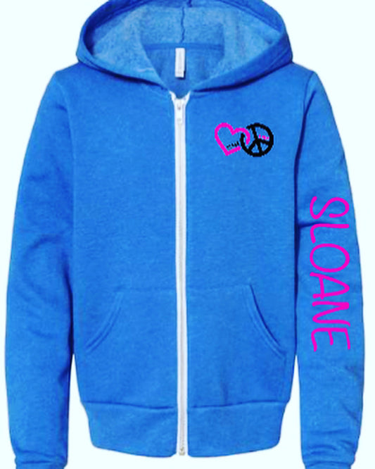 Hoodie Custom  Zip Personalized Printed