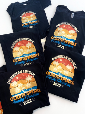 Copy of Family Vacation Group Shirts Customized