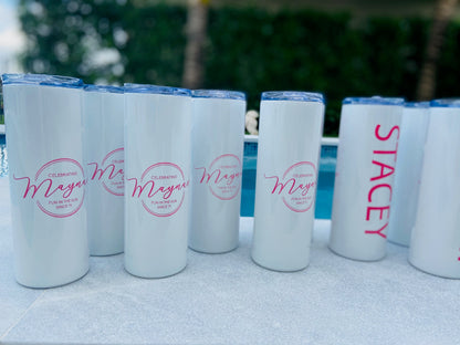 Tumbler Custom Group 20 OZ Stainless Steel Hot/Cold Metal Straw