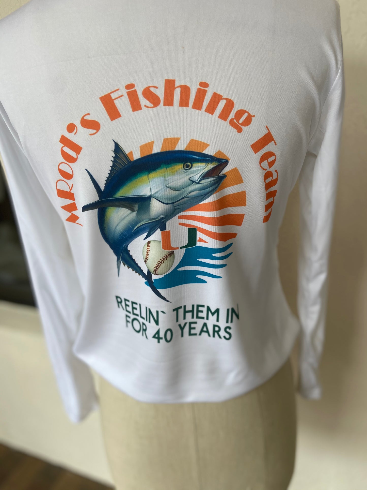 Fishing Long Sleeve Tee Shirts Dri fit with SPF Personalized