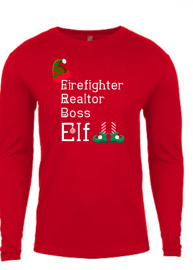 Holiday Elf Christmas Family Shirts Infant Toddler Youth Adult Customize Your Own
