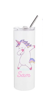 Tumbler Custom 20 OZ Stainless Steel Hot/Cold Metal Straw