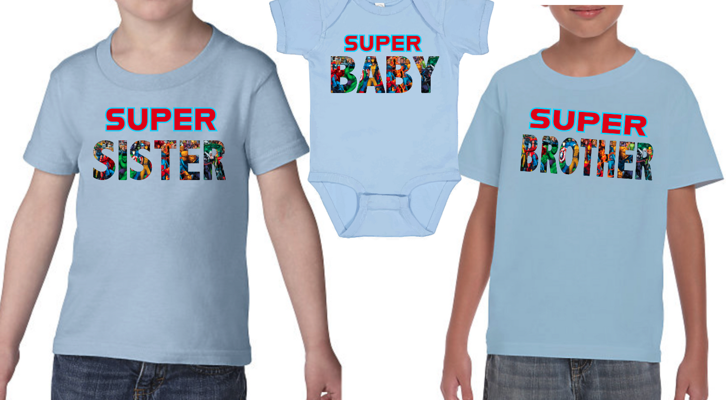 Super Family Shirts Mom Dad Brother Aunt Uncle Baby Sister
