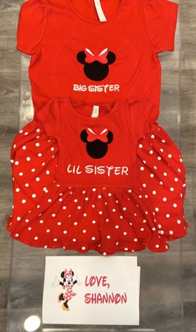 Disney Big And Little Sister Minnie Mouse Dresses
