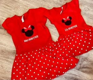 Disney Big And Little Sister Minnie Mouse Dresses