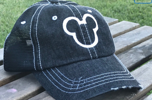 Hat Distressed Mickey Mouse Head  Dad Pop Mom custom hat