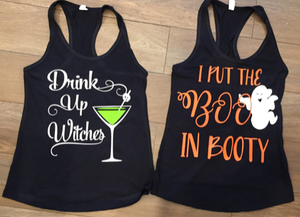 Halloween I Put The Boo In Booty Tank and Tees