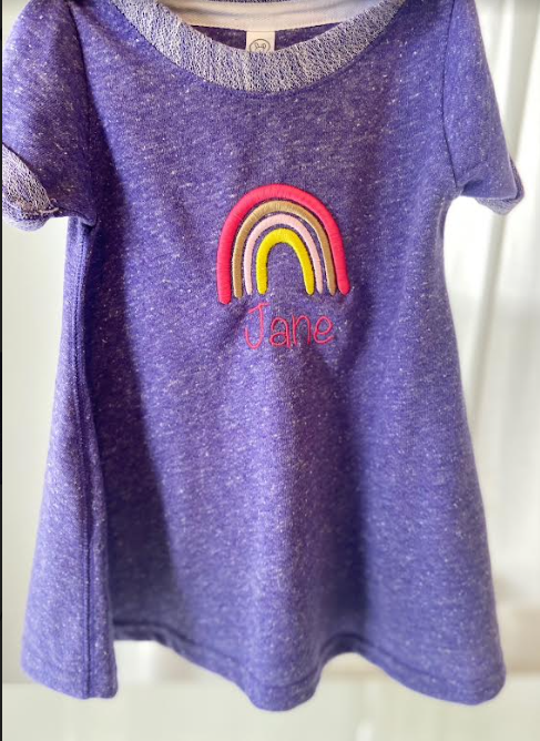 Toddler Twirl Dress Mélange French Terry Soft Heathered