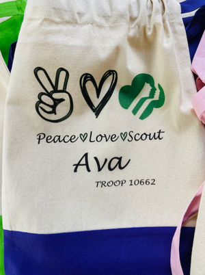 Bag Personalized Canvas Girl Scout Backpacks with 6 color options