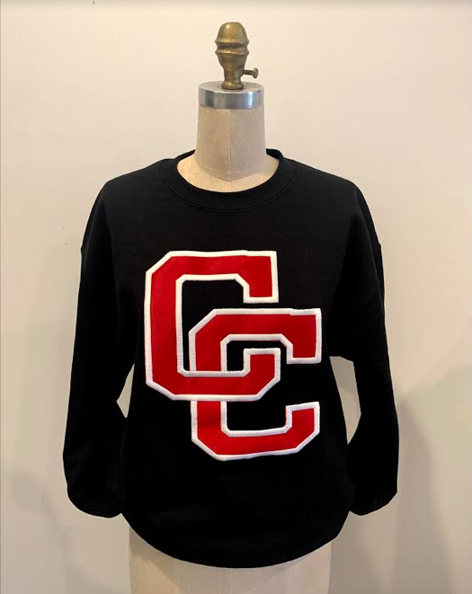 Sweatshirt Crew Neck Custom Embroidered School Logo/Patch