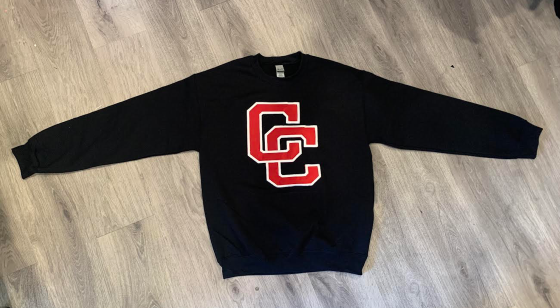 Sweatshirt Crew Neck Custom Embroidered School Logo/Patch