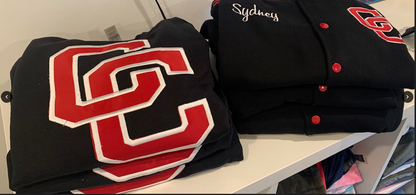 Sweatshirt Crew Neck Custom Embroidered School Logo/Patch