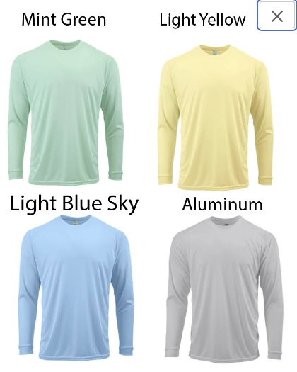 Fishing Long Sleeve Tee Shirts Dri fit with SPF Personalized