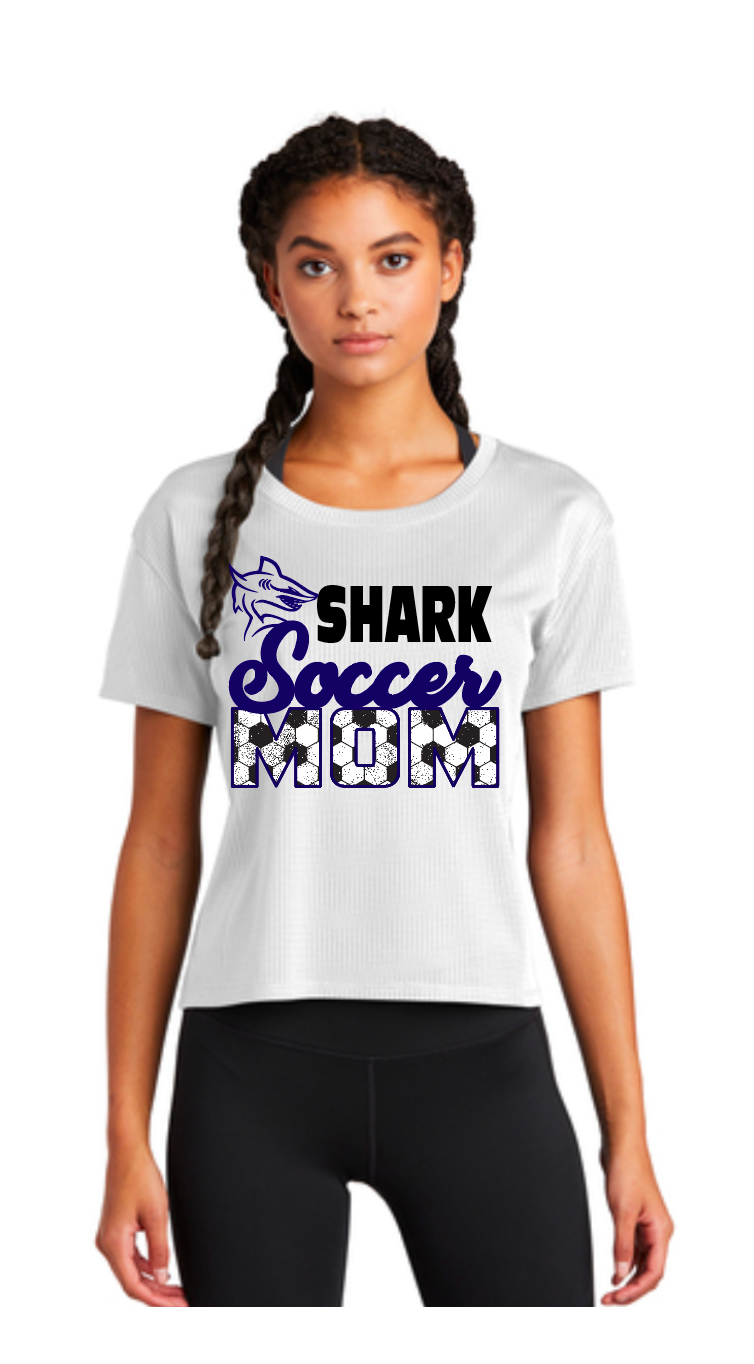 Shark Mom Dry Fit Short Sleeve Crop