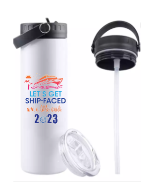 CRUISE Tumbler three lids and straw Custom 22 OZ Stainless Steel Hot/Cold Personalized