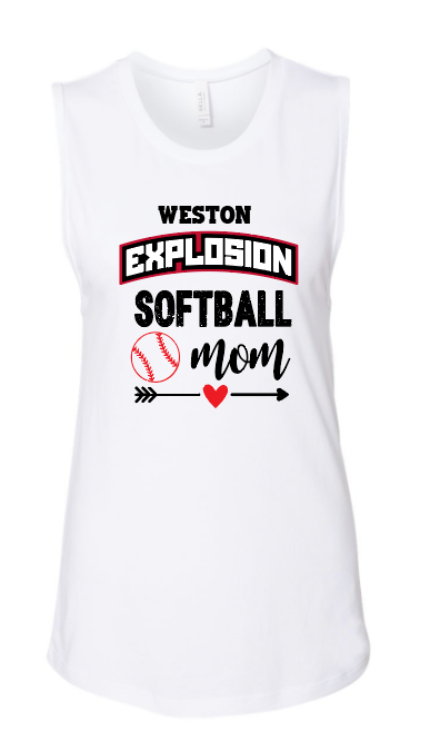 Weston Explosion Softball Mom Muscle Tank