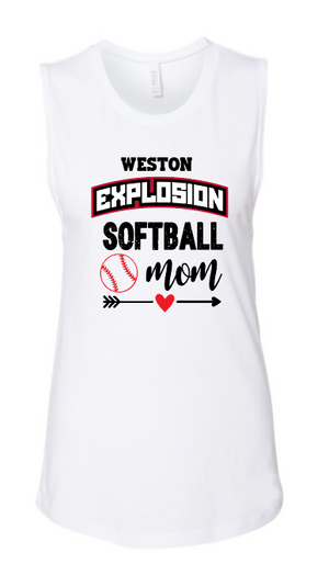 Weston Explosion Softball Mom Muscle Tank
