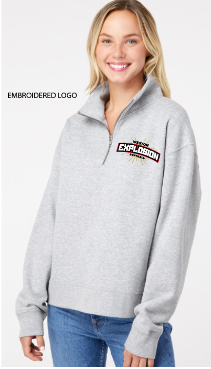 Women's Sueded Fleece Quarter-Zip Sweatshirt