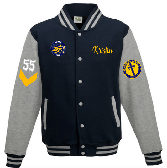 Custom Embroidered Letterman Jacket for St Mark Flag Football