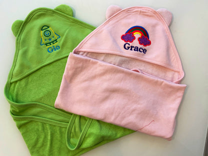 Towels Custom Embroidered Infant Toddler Hooded