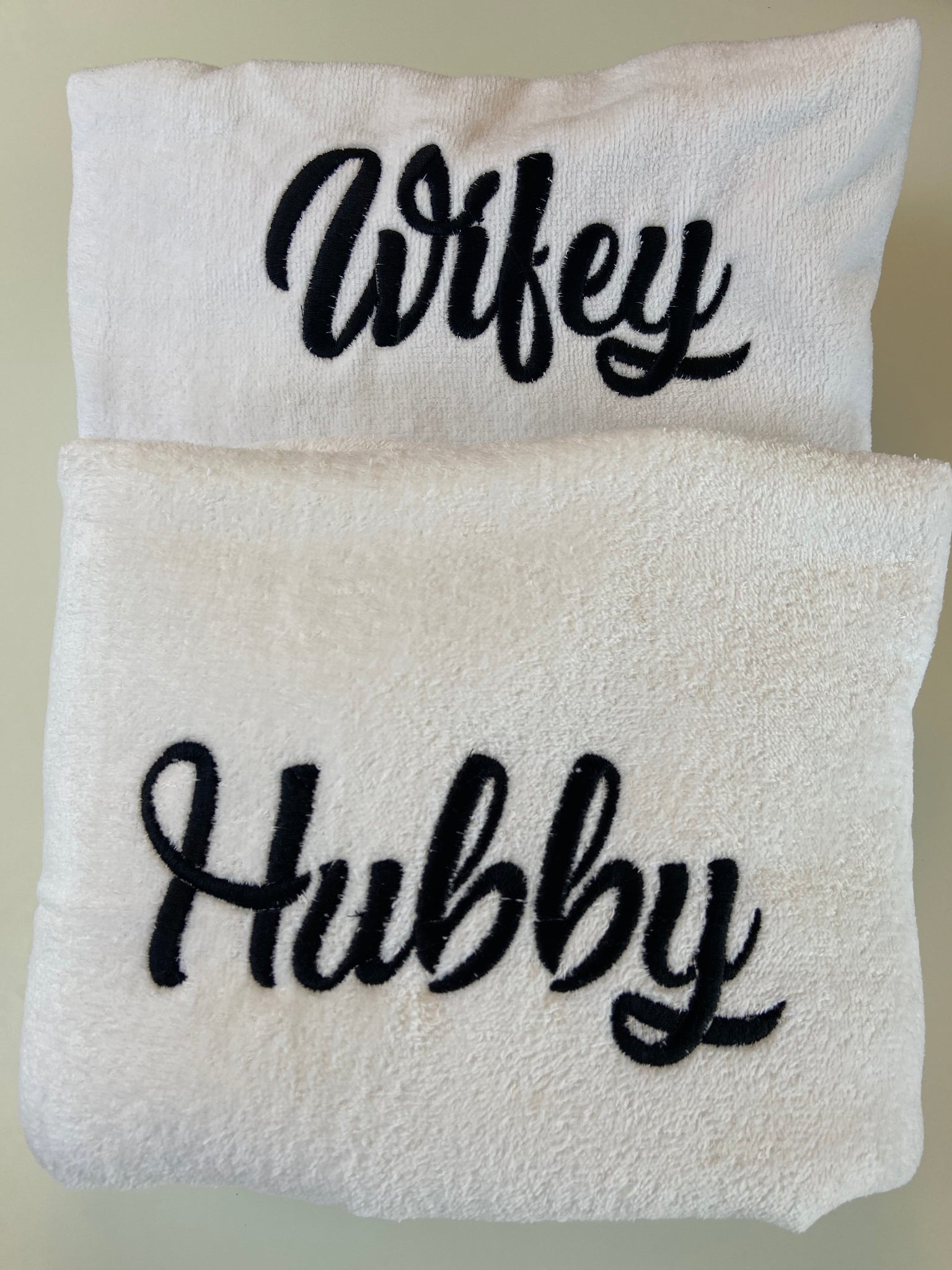 Towel Velour Embroidered with YOUR Name , monogram or logo