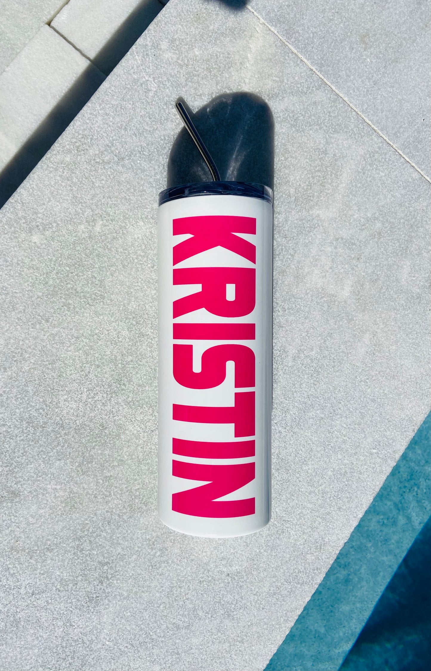 Tumbler Custom 20 OZ Stainless Steel Hot/Cold Metal Straw