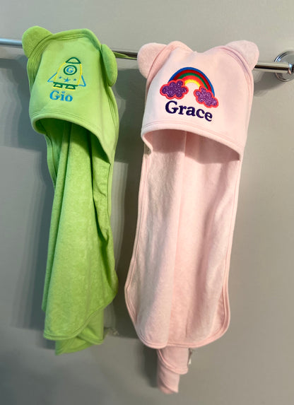 Towels Custom Embroidered Infant Toddler Hooded