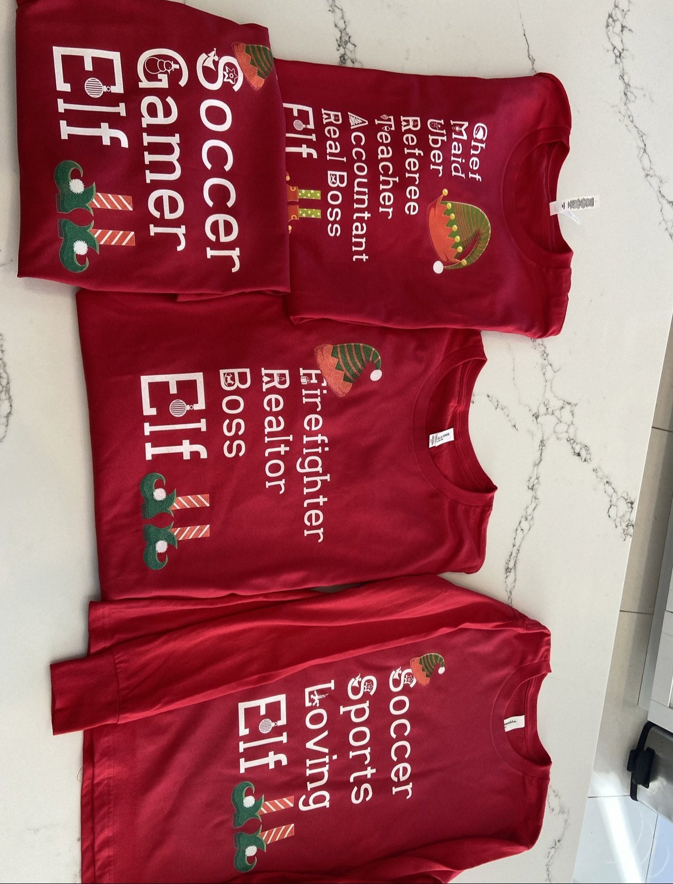 Holiday Elf Christmas Family Shirts Infant Toddler Youth Adult Customize Your Own