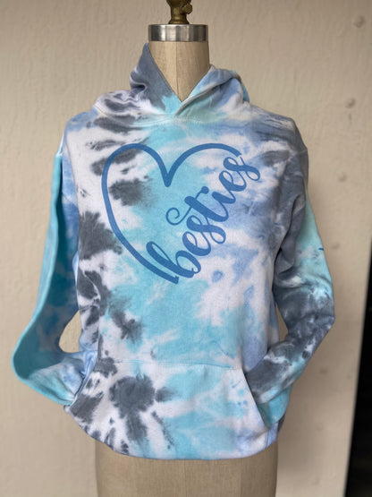 Hoodie Tie dye Besties  Personalized