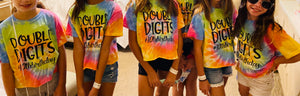 Group Shirts Tie Dye Double Digits Birthday Shirt or  for party