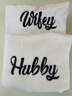 Towel Velour Embroidered with your Boat Name, monogram or logo